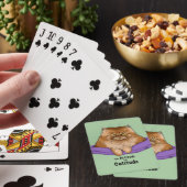 Lustige Katzenattitüde Spielkarten (In Situ)