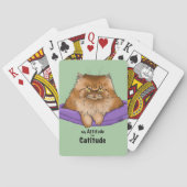 Lustige Katzenattitüde Spielkarten (Rückseite)