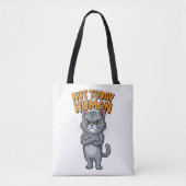 Lustige Katzenattitüde-Tragetasche Tasche (Vorderseite)