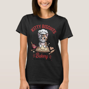 Lustige Katzenbäcker-Kitty-Kekse-Bäckerei-Kulinari T-Shirt