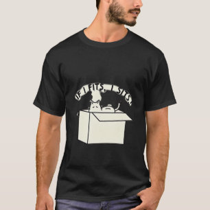 Lustige Katzenbox-Umrandung 'Wenn es passt, sitze T-Shirt