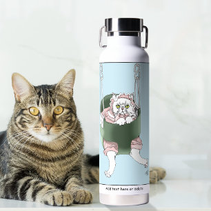 Lustige Katzeneltern-Leistungsbewertung Humor Trinkflasche