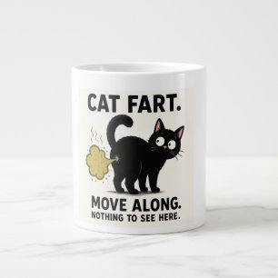 Lustige Katzenfurz-Bewegung - Hier gibt's nichts z Jumbo-Tasse