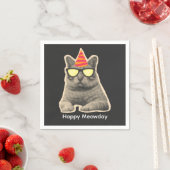 Lustige Katzengeburtstag Serviette (Beispiel)