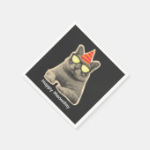 Lustige Katzengeburtstag Serviette (Ecke)