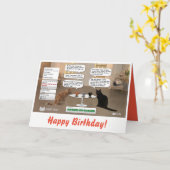 Lustige Katzengeburtstagskarte Karte (Gelbe Blume)