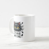 Lustige Katzenhaar-Sarkasmus-Wortkunst  Kaffeetasse (Vorderseite Links)