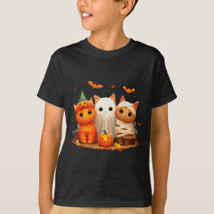 Lustige Katzenhexe Y Halloween-Kürbis-Katze Hallow T-Shirt