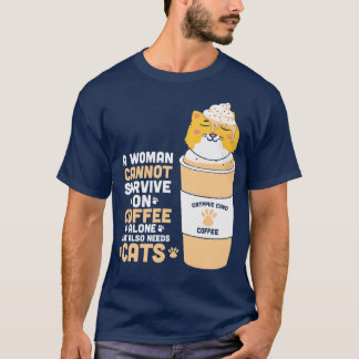 Lustige Katzenkaffee T-Shirt