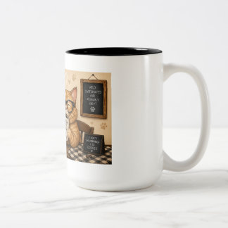 Lustige Katzenkaffeetasse Zweifarbige Tasse