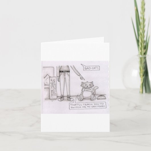 lustige Katzenkarte Karte (Vorderseite)