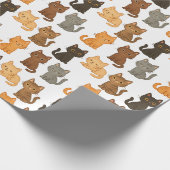 Lustige Katzenkollektion Geschenkpapier (Ecke)