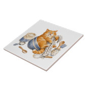 Lustige Katzenküchenfliese Fliese (Seite)