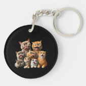 lustige Katzenkunst Schlüsselanhänger (Rückseite)