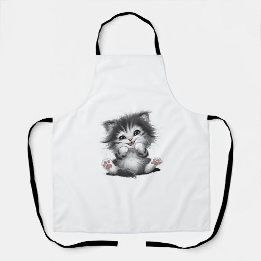 lustige Katzenkunst Schürze (Vorderseite)