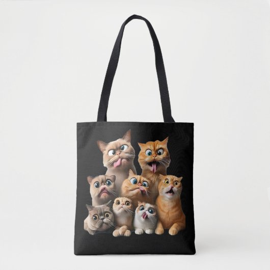 lustige Katzenkunst Tasche (Vorderseite)