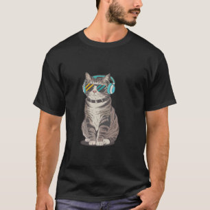 Lustige Katzenliebhaber Grafik Vintage-Katzen-Musi T-Shirt