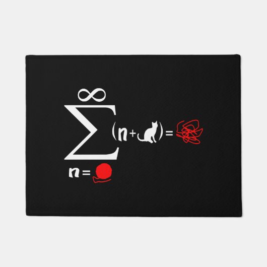 Lustige Katzenmathematik Fußmatte (Vorderseite)