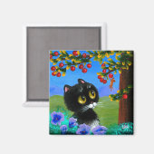Lustige Katzenmaus Creationarts Magnet (Vorderseite/Rückseite)