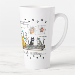 Lustige Katzenmontagemaschine Milchtasse