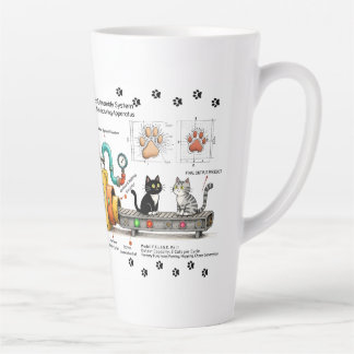 Lustige Katzenmontagemaschine Milchtasse