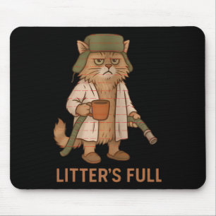 Lustige Katzenmülls Vollkatzen-Kaffee-Weihnachten Mousepad