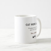 Lustige Katzenmutter personalisierter Becher benut Kaffeetasse (VorderseiteRechts)