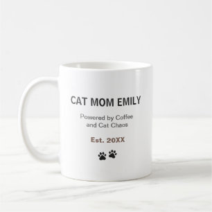 Lustige Katzenmutter personalisierter Becher benut Kaffeetasse