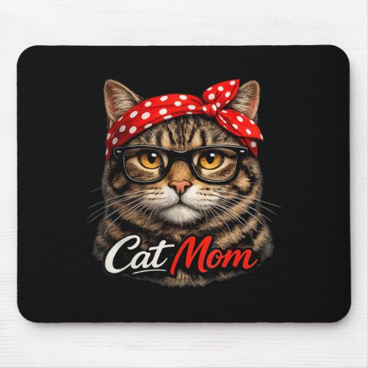 Lustige Katzenmutter Süße Katzenliebhaber Mutterta Mousepad (Vorne)