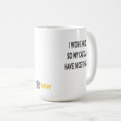 Lustige Katzenmutter-Tasse – Ich arbeite hart, dam Kaffeetasse (VorderseiteRechts)