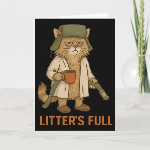Lustige Katzenstreu ist voll Weihnachten Katze Xma Karte
