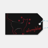 lustige Katzenzeilenkunst , niedliche Line Art Cat Geschenkanhänger (Vorderseite (Horizontal))