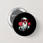 Lustige Kaugummi-Geister – Retro-Kinder-Halloween- Button (Vorne & Hinten)