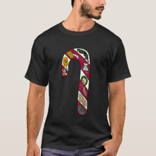 Lustige Kaugummi-Weihnachtsmann-Katzen-Collage Wei T-Shirt
