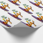 Lustige Kayaking Elche Geschenkpapier (Ecke)