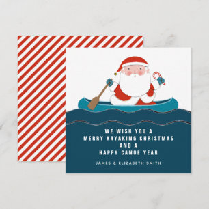 Lustige Kayaking Kanu Weihnachtskarten Feiertagskarte