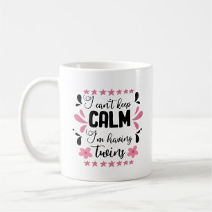 Lustige Keep Calm Zwillings-Wortkunst Kaffeetasse