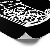 Lustige Keine Eis Bitte Katze Doodle Poster (Ecke)