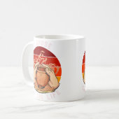 Lustige Keramik Kaffeetasse (Vorderseite Links)