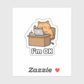 Lustige KI-Katzen-Meme Aufkleber (Blatt)