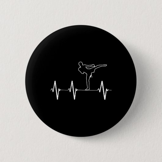 Lustige Kickbox-Geschenk-Shirts für Männer und Jun Button (Vorderseite)