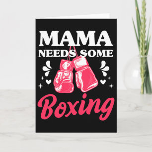 Lustige Kickbox-Mama braucht etwas Box-Training G Karte