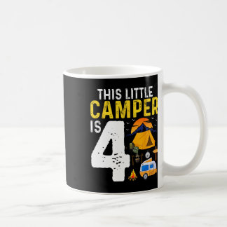 Lustige Kinder 4. Camping-Geburtstag Camper Liebha Kaffeetasse