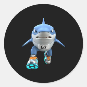 Lustige Kinder 67 Meme Tralalero Tralala Läufer It Runder Aufkleber