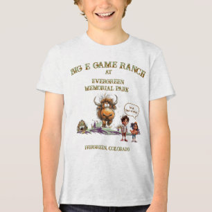 Lustige Kinder Amerikanischer Büffel Bison 2 T-Shi Tri-Blend Shirt
