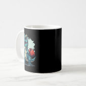 Lustige Kinder boxen Dinosaurier mit Boxhandschuhe Kaffeetasse (Vorderseite Links)