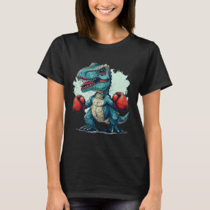 Lustige Kinder boxen Dinosaurier mit Boxhandschuhe T-Shirt