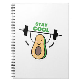 lustige Kinder, die cool für die Schule bleibe wer Notizblock