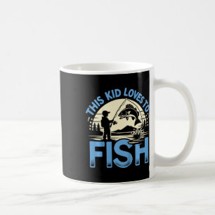 Lustige Kinder Dieses Kind Fischt Sehr Gerne Angel Kaffeetasse