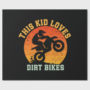 Lustige Kinder Dirt Bike Geschenkpapier